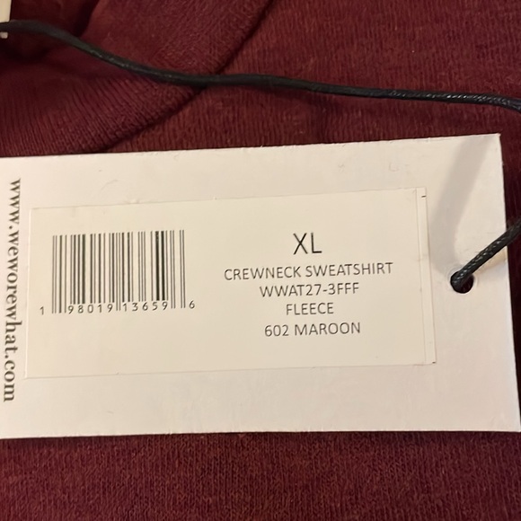 WeWoreWhat Maroon Crewneck Sweatshirt XL - Picture 2 of 4